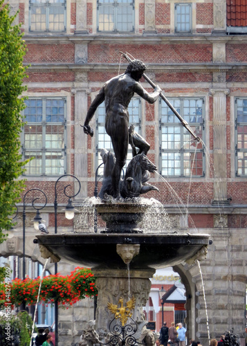 Gdansk Poland fountain of Neptune God of the Seas