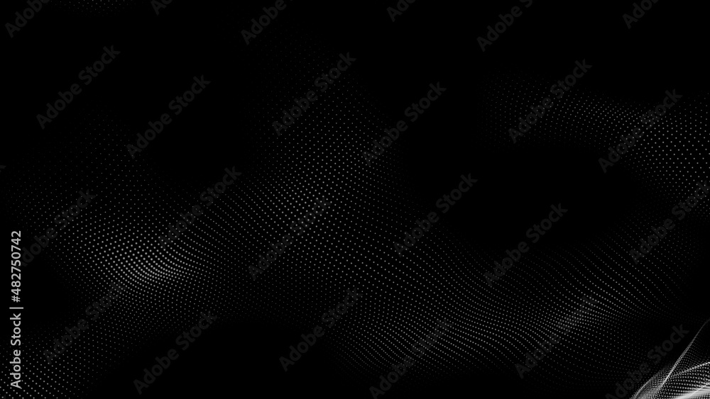 Dot white black wave technology texture background. Abstract big data digital concept. 3d rendering. Dot white black wave technology texture background. Abstract big data digital concept. 3d rendering.