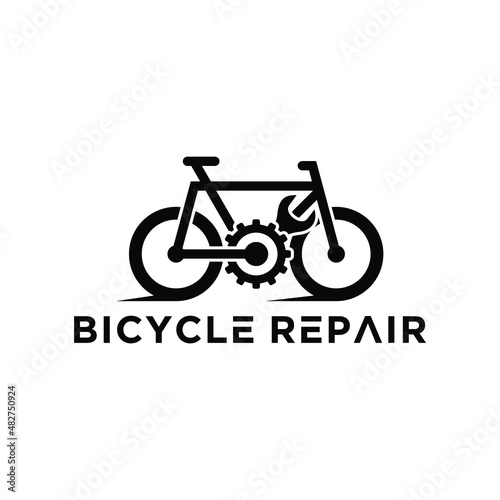 BICYCLE REPAIR logo design for company symbol and brand