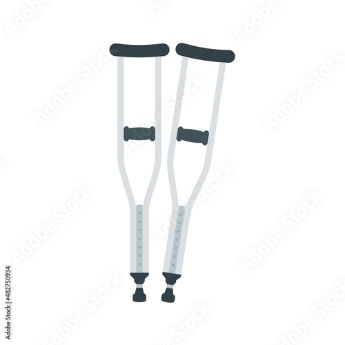 Crutches Icon. Crutches Equipment sign. vector illustration