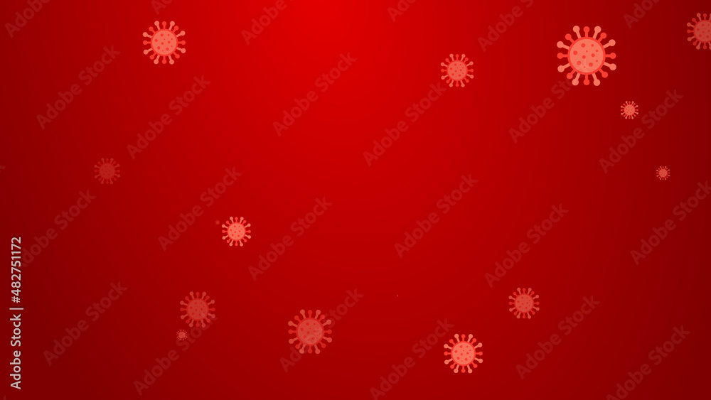 Coronavirus red pattern banner background. Abstract healthcare Illustrations concept COVID-19.