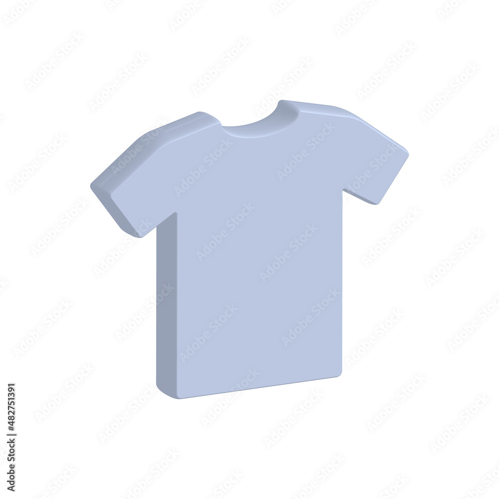 Blank T-shirt 3d icon isolated. Vector illustration Blank T-shirt 3d icon isolated. Vector illustration