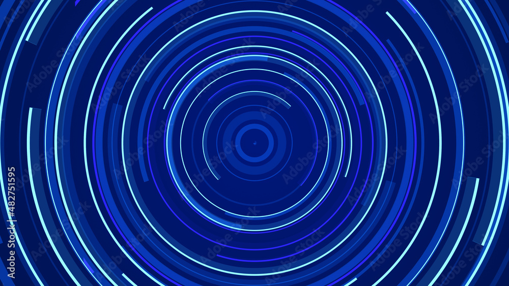 Abstract circle blue future technology background.