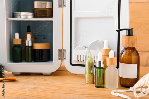 Mini skincare refrigerator ...
