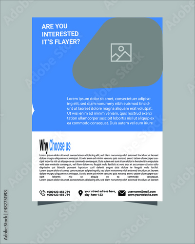 Flyer  Layout design template.Modern Business flyer. corporate flyer. illustration vector in A4 size