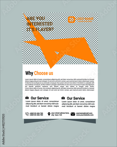 Flyer  Layout design template.Modern Business flyer. corporate flyer. illustration vector in A4 size