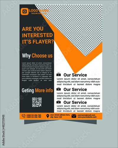 Flyer  Layout design template.Modern Business flyer. corporate flyer. illustration vector in A4 size