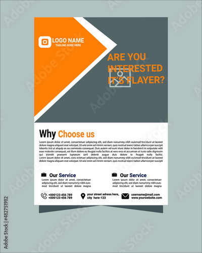 Flyer  Layout design template.Modern Business flyer. corporate flyer. illustration vector in A4 size