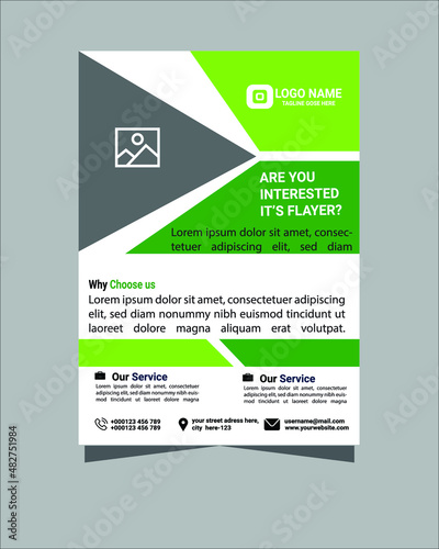 Flyer  Layout design template.Modern Business flyer. corporate flyer. illustration vector in A4 size