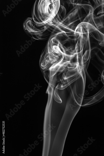 Real closeup black and white smoke vapor texture