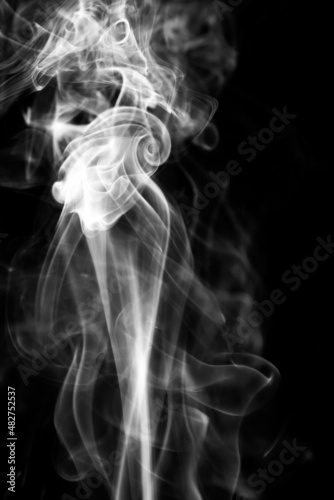 Real closeup black and white smoke vapor texture