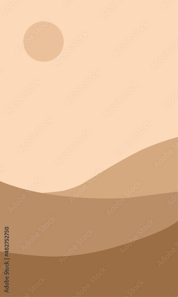 Desert flat illustration