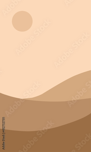 Desert flat illustration