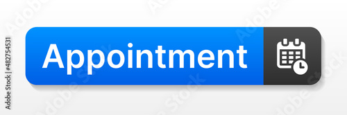 Appointments Button. Making an online appointment icon vector illustration.
