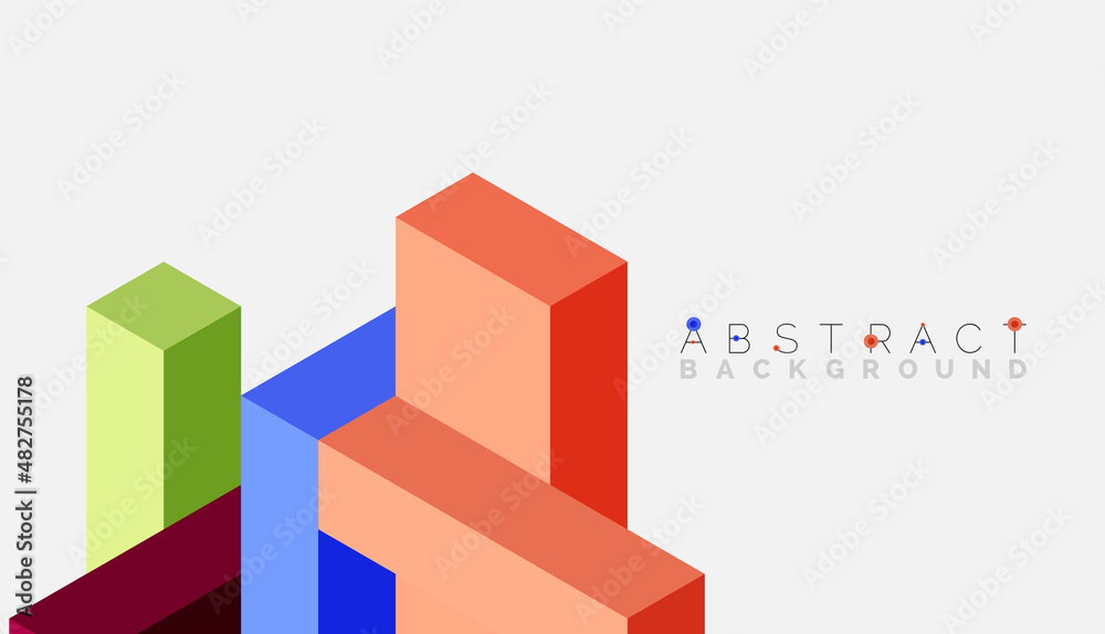 Abstract background. 3d cubes, cubic elements and blocks. Techno or business concept for wallpaper, banner, background, landing page Abstract background. 3d cubes, cubic elements and blocks. Techno or business concept for wallpaper, banner, background, landing page