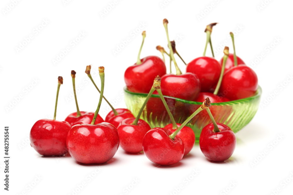 cherries on white background cherries on white background
