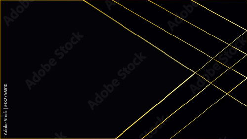 Black abstract layer geometric illustration background for card, annual business report, poster template