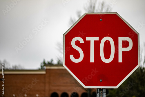 stop sign on a street