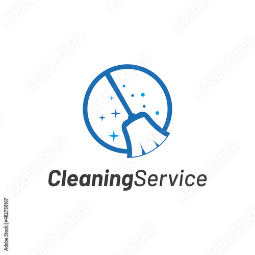 Cleaning service logo design vector 