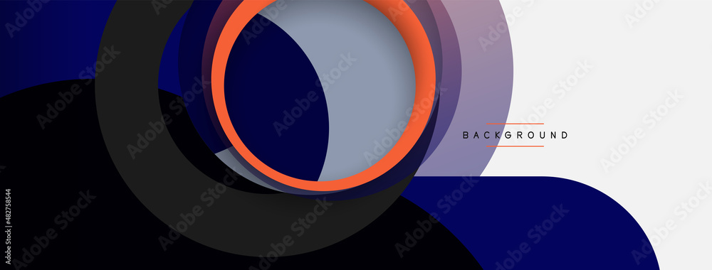 Vector round shapes circles minimal geometric background. Vector illustration for wallpaper banner background or landing page Vector round shapes circles minimal geometric background. Vector illustration for wallpaper banner background or landing page