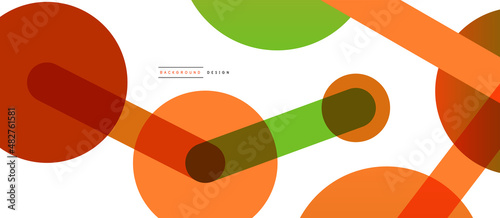 Abstract background. Round dots connected by lines. Trendy techno business template for wallpaper, banner, background or landing