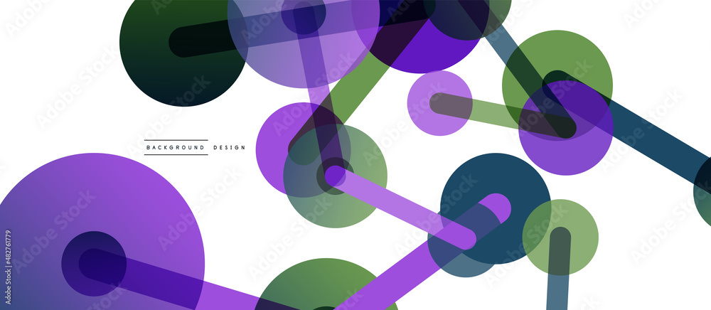 Line points connections geometric abstract background. Circles connected by lines. Trendy techno business template for wallpaper, banner, background or landing Line points connections geometric abstract background. Circles connected by lines. Trendy techno business template for wallpaper, banner, background or landing