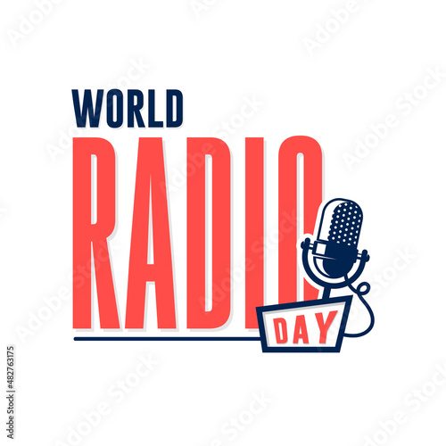 Illustration vector graphic of world radio day good for background. holiday, promo, radio, vector, classic, modern