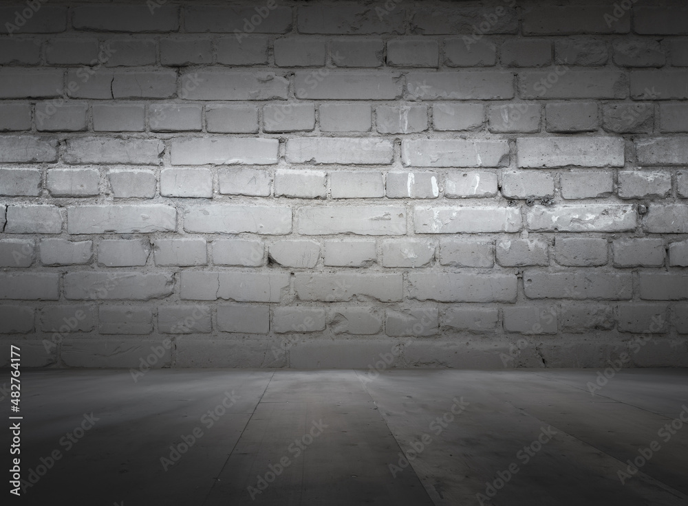 Fototapeta premium old interior with brick wall