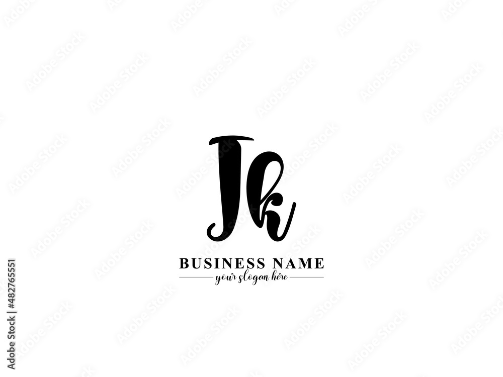 Signature JK Logo Icon, Beautiful Signature jk Logo Image Design For ...