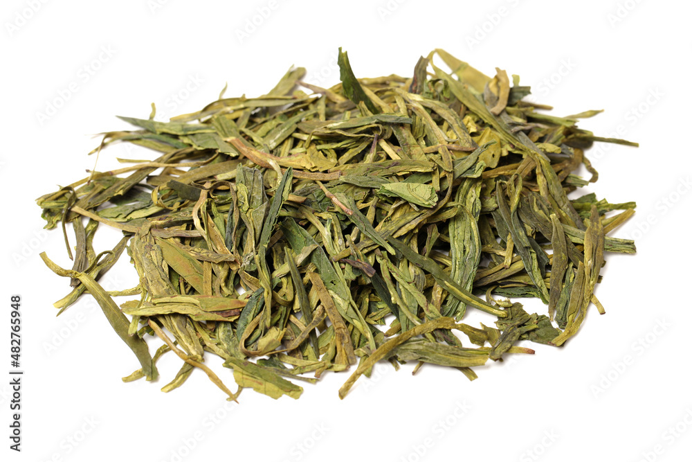 green tea on white background green tea on white background