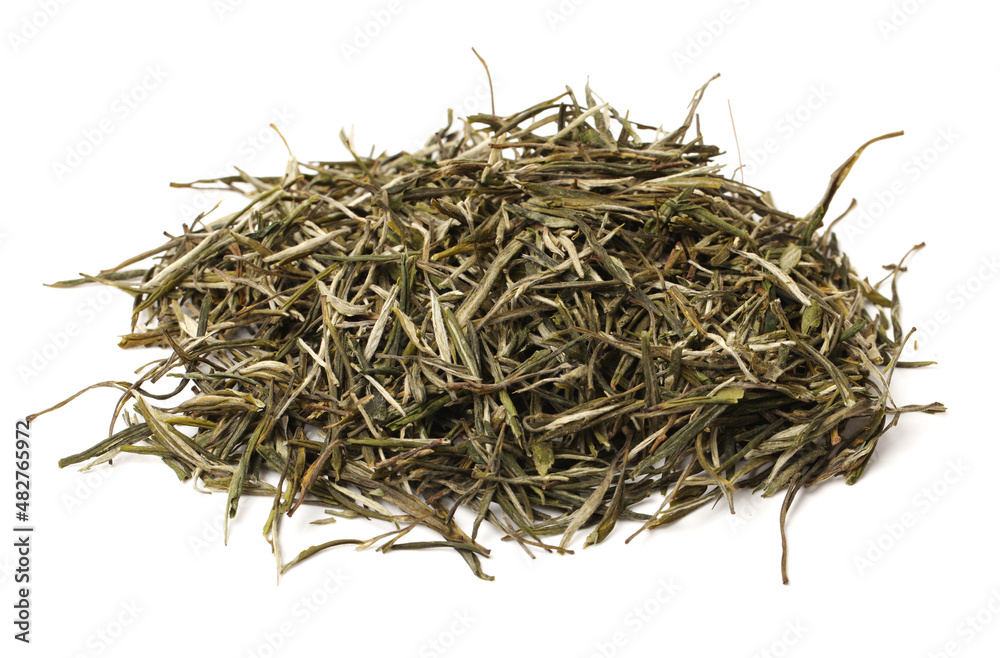 green tea on white background green tea on white background