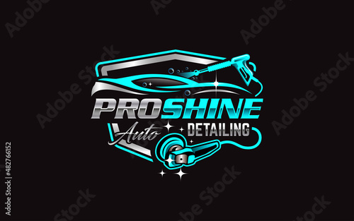Illustration vector graphic of auto detailing servis logo design template-05