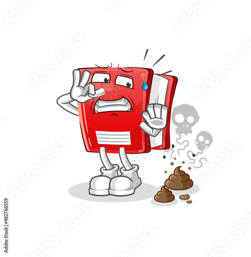 book with stinky waste illustration. character vector