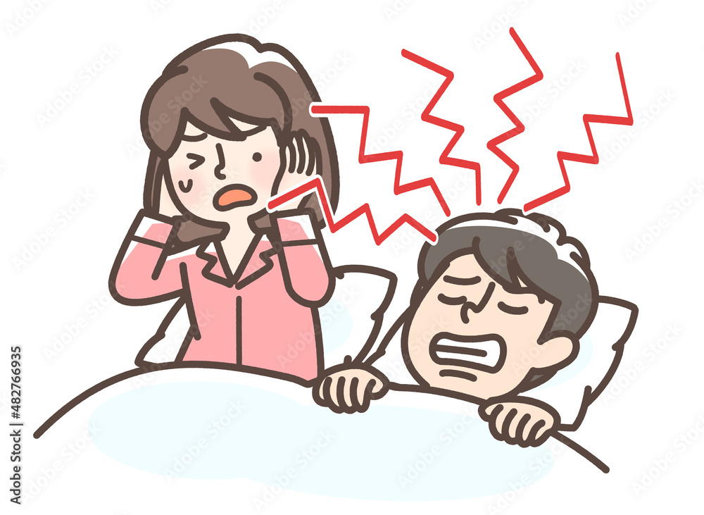 歯ぎしりをする男性 歯ぎしりをする男性
