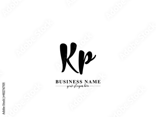 Signature KP Beautiful elegant logos, Signature Kp Logo For Boutique Fashion Photography Cosmetics