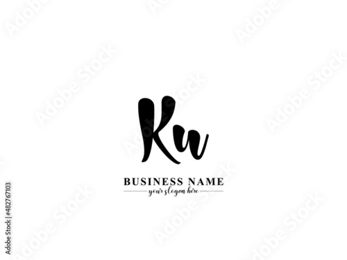 Signature KU Beautiful elegant logos, Signature Ku Logo For Boutique Fashion Photography Cosmetics