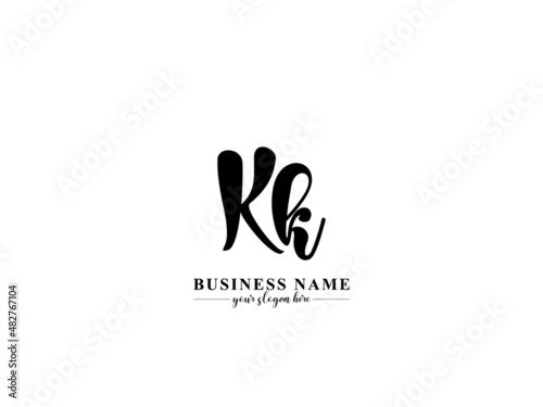Signature KK Beautiful elegant logos, Signature Kk Logo For Boutique Fashion Photography Cosmetics
