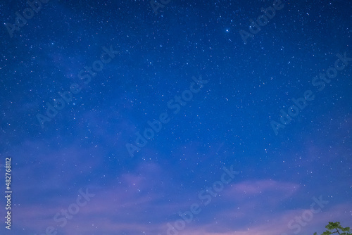 Beautiful night blue sky and stars background. Image for background.