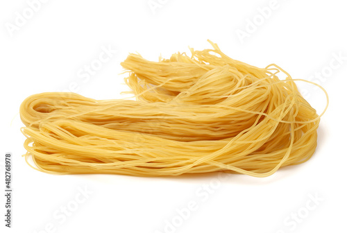 Korean cold noodle on white background 