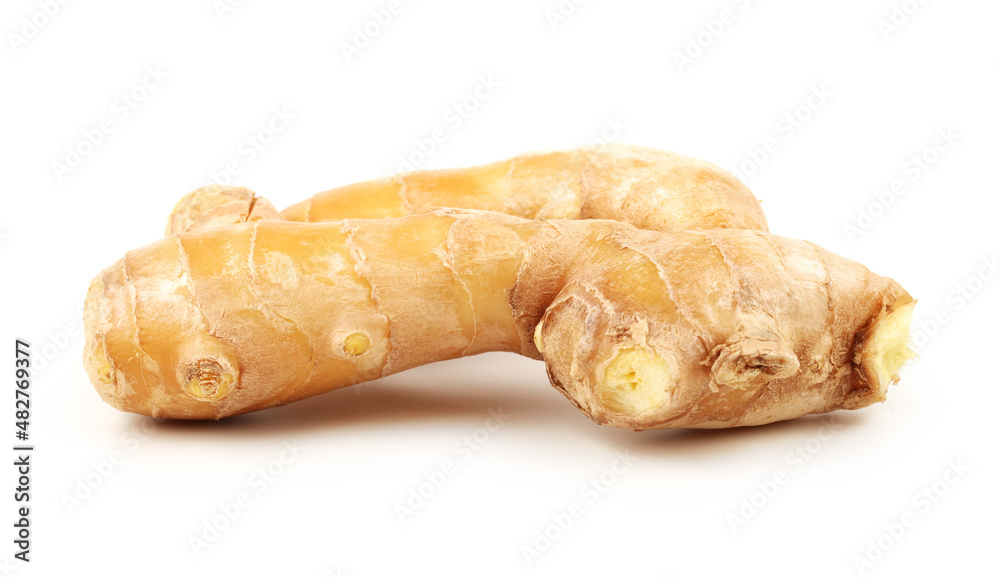 fresh ginger on white background fresh ginger on white background