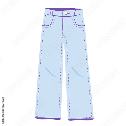 Long pants vector illustration