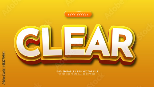 clear 3d text style effect