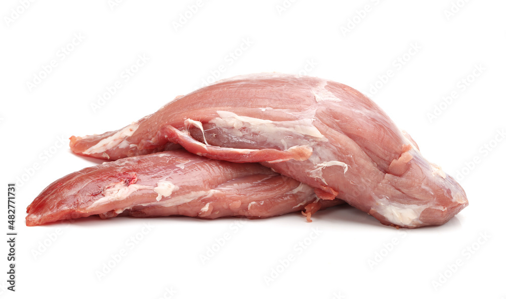 fresh raw meat on white background. fresh raw meat on white background.