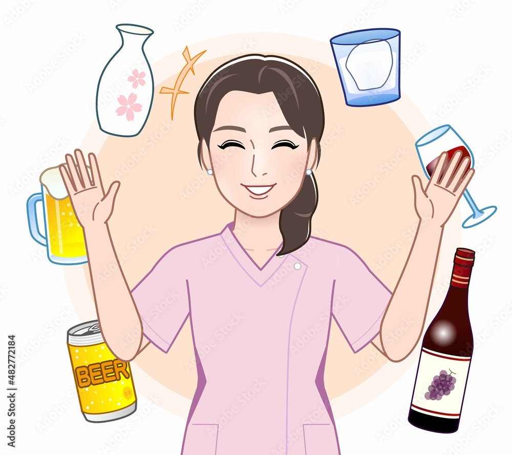 色々なお酒と女性 色々なお酒と女性