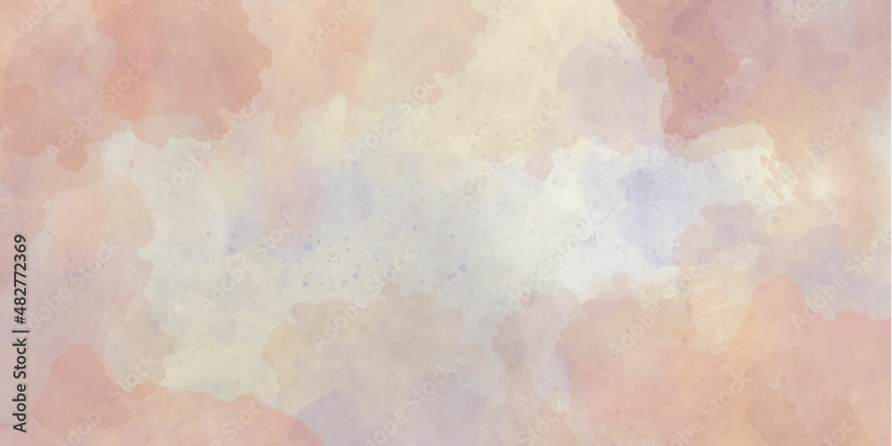 Abstract watercolor background and Beautiful abstract color pink texture background on white surface granite, orange and pink cloud sky on art graphics.	