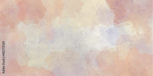 Abstract watercolor background and Beautiful abstract color pink texture background on white surface granite, orange and pink cloud sky on art graphics. 