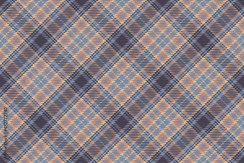 Seamless pattern of scottish tartan plaid. Repeatable background with check fabric texture. Vector backdrop striped textile print.