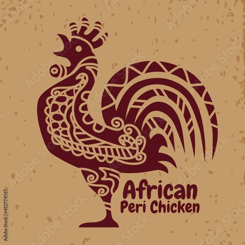 Peri Chicken Mascot Set Logo Design 1