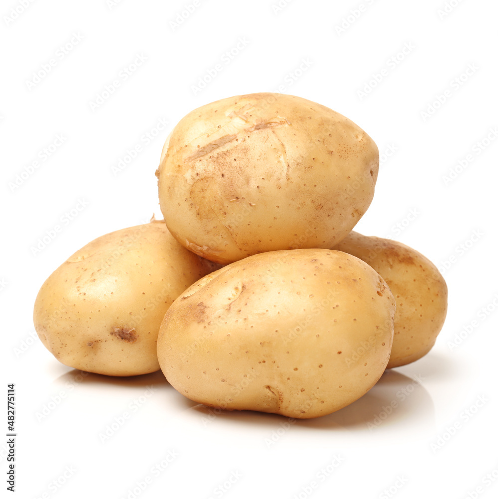 potatoes isolated on white background potatoes isolated on white background
