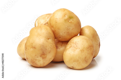 potatoes isolated on white background